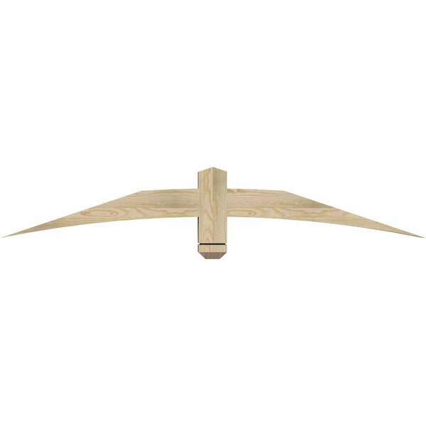 Ekena Millwork Bellingham Rough Sawn Timber Gable Bracket, Douglas Fir, 60"W x 10"H x 4"D x 4"F, 4/12 Pitch GBW060X10X0404BEL00RDF - main